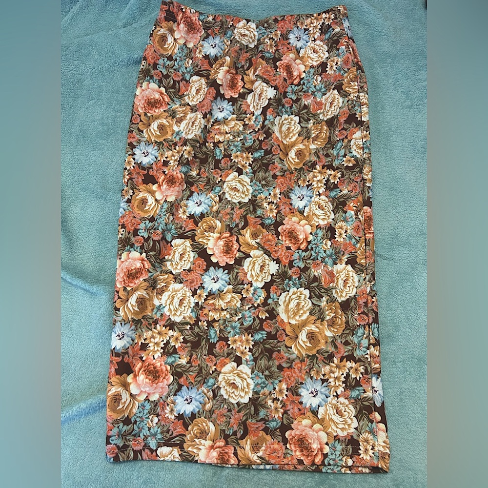 Floral Skirt Knee Length